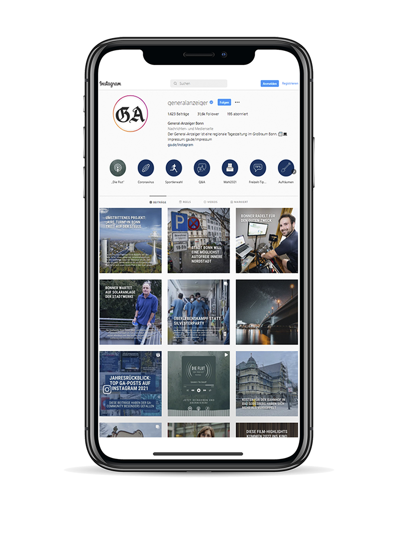 Instagram-auf-Smartphone