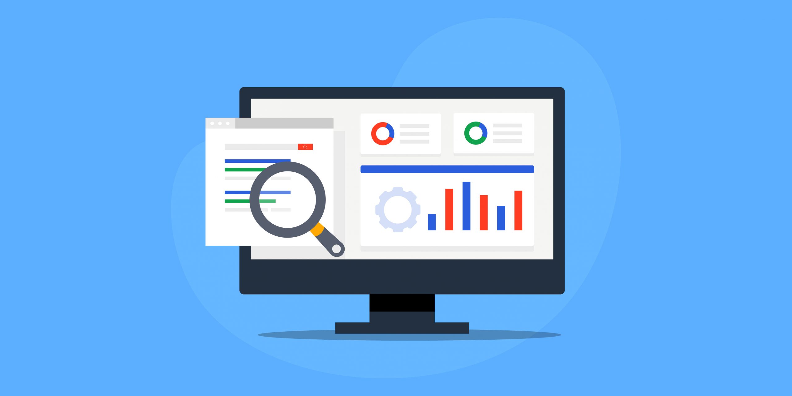 Search engine result page and web traffic analytics report on co Social Media_advertorial